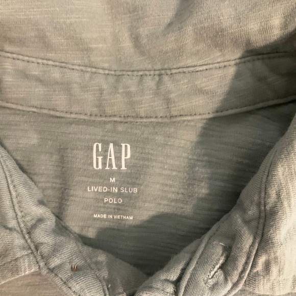 Men’s Gap Lived In Slub Polo in moss green, M - Picture 3 of 6